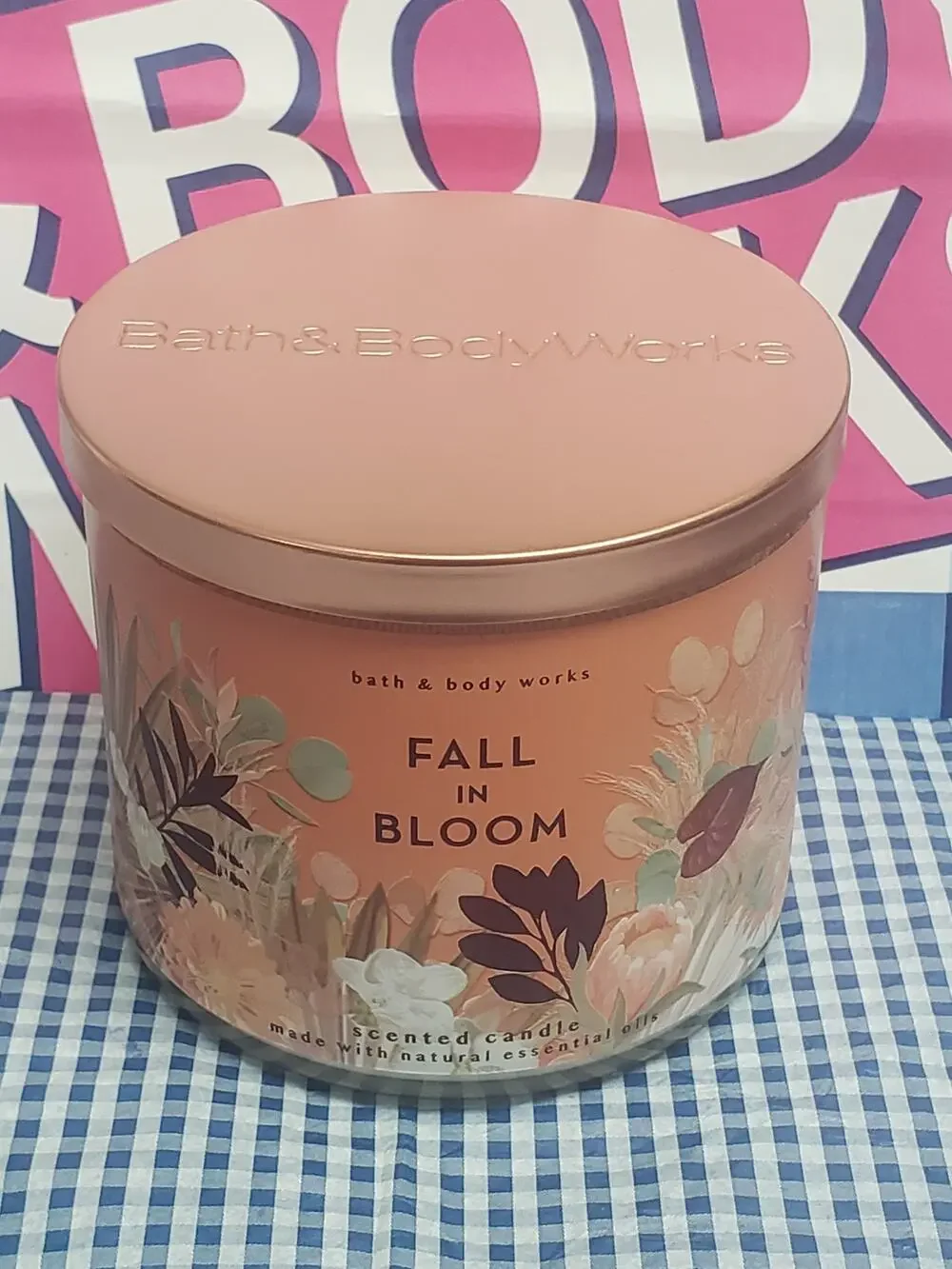 BBW Fall In Bloom Large 3 Wick Candle Home Fragrance Decor